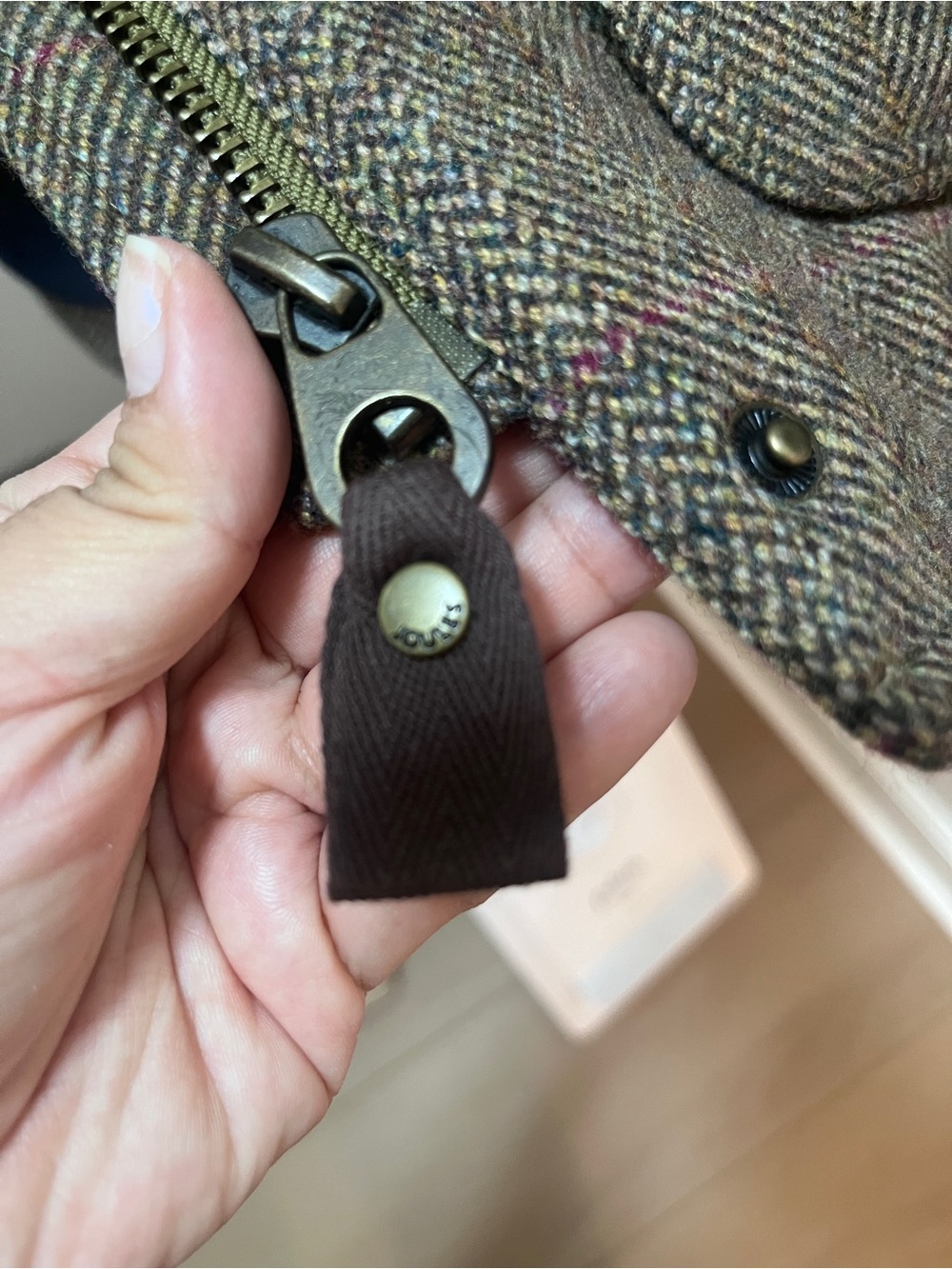 Joules Brown Herringbone Field Jacket | NWOT - Picture 7 of 8